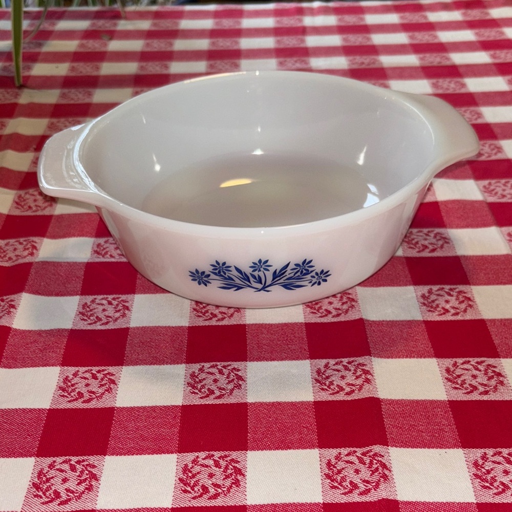 Classic White and Blue Floral Baking Dish
